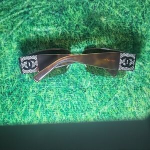 CHANEL Black and Silver Embellished Sunglasses